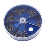 Maxbell Maxbell 115PCs Stainless Split Ring Fishing Lure Bait Connector Double Circle 7cm