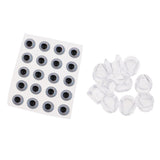 Maxbell Maxbell 20pcs 3D Fly Tying Jigs Crafts Doll Fishing Lure Eyes 10pcs Fishing Head 8mm Eyes+10mm Head