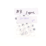 Maxbell Maxbell 20pcs 3D Fly Tying Jigs Crafts Doll Fishing Lure Eyes 10pcs Fishing Head 8mm Eyes+10mm Head
