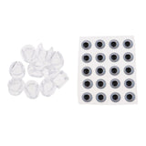 Maxbell Maxbell 20pcs 3D Fly Tying Jigs Crafts Doll Fishing Lure Eyes 10pcs Fishing Head 8mm Eyes+10mm Head