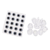 Maxbell Maxbell 20pcs 3D Fly Tying Jigs Crafts Doll Fishing Lure Eyes 10pcs Fishing Head 8mm Eyes+10mm Head