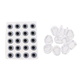 Maxbell Maxbell 20pcs 3D Fly Tying Jigs Crafts Doll Fishing Lure Eyes 10pcs Fishing Head 8mm Eyes+10mm Head