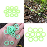 Maxbell 3x10 Pieces/Pack Silicone Luminous Ring Night Fishing Tent Nail Safety Signs L