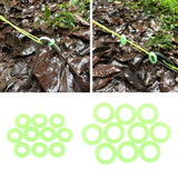 Maxbell 2x10 Pieces/Pack Silicone Luminous Ring Night Fishing Tent Nail Safety Signs L