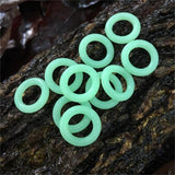 Maxbell 2x10 Pieces/Pack Silicone Luminous Ring Night Fishing Tent Nail Safety Signs L