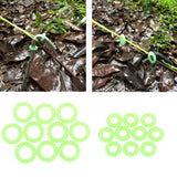 Maxbell 2x10 Pieces/Pack Silicone Luminous Ring Night Fishing Tent Nail Safety Signs L