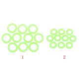 Maxbell 3x10 Pieces/Pack Silicone Luminous Ring Night Fishing Tent Nail Safety Signs L