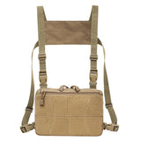 Maxbell Maxbell Multi-Purpose Vest Rig Bag Radios Pocket Chest Harness Pouch Pack Khaki