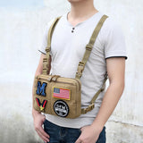 Maxbell Maxbell Multi-Purpose Vest Rig Bag Radios Pocket Chest Harness Pouch Pack Khaki