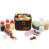 Maxbell Maxbell 10Pcs/Set BBQ Grilling Spice Jar Condiment Pepper Salt Bottle w/ Storage Bag