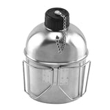 Maxbell Maxbell Outdoor Camping Stainless Steel Military 1L Kettle and 0.6L Water Cup Set