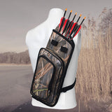 Maxbell 2 Pieces Archery Quiver Backpack Hunting Bag Compound Recurve Bow Holder