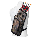 Maxbell 2 Pieces Archery Quiver Backpack Hunting Bag Compound Recurve Bow Holder