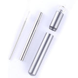 Maxbell Maxbell Collapsible Reusable Drinking Straws Stainless Steel Metal Foldable Straw