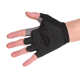 Maxbell Maxbell Non-Slip Sun Block Half Finger Sports Gloves for Outdoor Activities Gray L