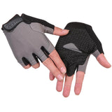 Maxbell Maxbell Non-Slip Sun Block Half Finger Sports Gloves for Outdoor Activities Gray L