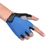 Maxbell Maxbell Non-Slip Sun Block Half Finger Sports Gloves for Outdoor Activities Blue XL