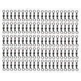 Maxbell Maxbell 100 Pieces Rolling Barrel Swivels Bearing Hook Ring Fishing Accessories 14mm