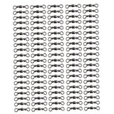 Maxbell Maxbell 100 Pieces Rolling Barrel Swivels Bearing Hook Ring Fishing Accessories 14mm