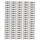 Maxbell Maxbell 100 Pieces Rolling Barrel Swivels Bearing Hook Ring Fishing Accessories 14mm
