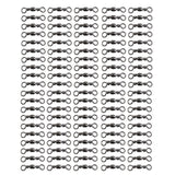 Maxbell Maxbell 100 Pieces Rolling Barrel Swivels Bearing Hook Ring Fishing Accessories 14mm