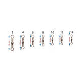 Maxbell Maxbell 100 Pieces Rolling Barrel Swivels Bearing Hook Ring Fishing Accessories 14mm
