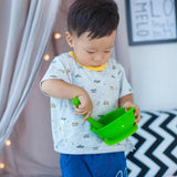 Maxbell 2pcs Solid Color Food-Grade Silicone Baby Bowls with Suction Cup Base 280ml
