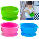 Maxbell 2pcs Solid Color Food-Grade Silicone Baby Bowls with Suction Cup Base 280ml