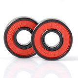 Maxbell Maxbell 8 Pieces Skateboard Bearing ABEC-9 Skates Longboard Roller Ring Wheel Ball