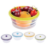 Maxbell Silicone Portable Lunch Bowl Round Folding Box Food Storage Container 400ml