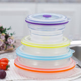 Maxbell Silicone Portable Lunch Bowl Round Folding Box Food Storage Container 900ml