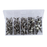Maxbell Maxbell 50 Pieces/Box Luminous Beads 3-Way Rolling Barrel T Swivels Fishing Tackles