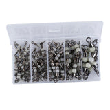 Maxbell Maxbell 50 Pieces/Box Luminous Beads 3-Way Rolling Barrel T Swivels Fishing Tackles