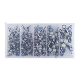 Maxbell Maxbell 50 Pieces/Box Luminous Beads 3-Way Rolling Barrel T Swivels Fishing Tackles