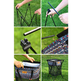 Maxbell Maxbell Outdoor Storage Basket Laundry Net Pocket Dirty Clothes Bag & Bracket Small