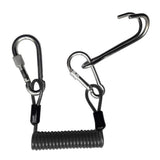 Maxbell 2 Piece Safety Scuba Diving Diver Dual Reef Hook & Coil Lanyard Swivel Clip