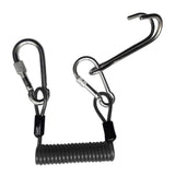 Maxbell 2 Piece Safety Scuba Diving Diver Dual Reef Hook & Coil Lanyard Swivel Clip
