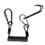 Maxbell 2 Piece Safety Scuba Diving Diver Dual Reef Hook & Coil Lanyard Swivel Clip