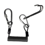 Maxbell 3pcs Safety Scuba Diving Diver Dual Reef Hook & Coil Lanyard Swivel Clip