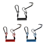 Maxbell 2 Piece Safety Scuba Diving Diver Dual Reef Hook & Coil Lanyard Swivel Clip