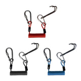 Maxbell 3pcs Safety Scuba Diving Diver Dual Reef Hook & Coil Lanyard Swivel Clip