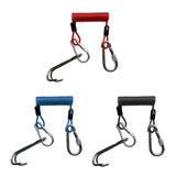 Maxbell 3pcs Safety Scuba Diving Diver Dual Reef Hook & Coil Lanyard Swivel Clip