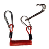 Maxbell 3pcs Safety Scuba Diving Diver Dual Reef Hook & Coil Lanyard Swivel Clip