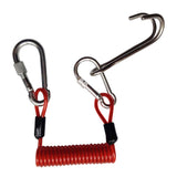 Maxbell 3pcs Safety Scuba Diving Diver Dual Reef Hook & Coil Lanyard Swivel Clip