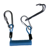 Maxbell 2 Piece Safety Scuba Diving Diver Dual Reef Hook & Coil Lanyard Swivel Clip