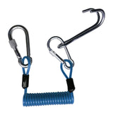 Maxbell 3pcs Safety Scuba Diving Diver Dual Reef Hook & Coil Lanyard Swivel Clip