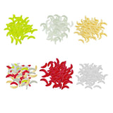 Maxbell 4x100 Pieces/Set Fishing Soft Grub Worm Bread Bug Maggots Lures Baits Beige