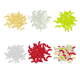 Maxbell 3x100 Pieces/Set Fishing Soft Grub Worm Bread Bug Maggots Lures Baits Beige