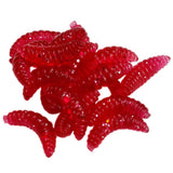 Maxbell 4x100 Pieces/Set Fishing Soft Grub Worm Bread Bug Maggots Lures Baits Red