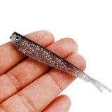 Maxbell 4x10 Pieces Artificial Soft Fishing Lures Baits Lifelike Fish Swimbaits 7.5cm
